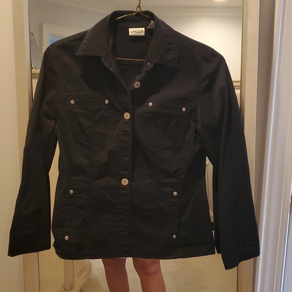 Chico's Size 0 Cotton Jacket